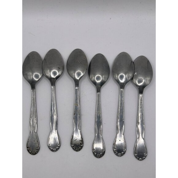 Set Of 6 Capco Stainless Steel Teaspoons From Korea - Picture 3 of 5